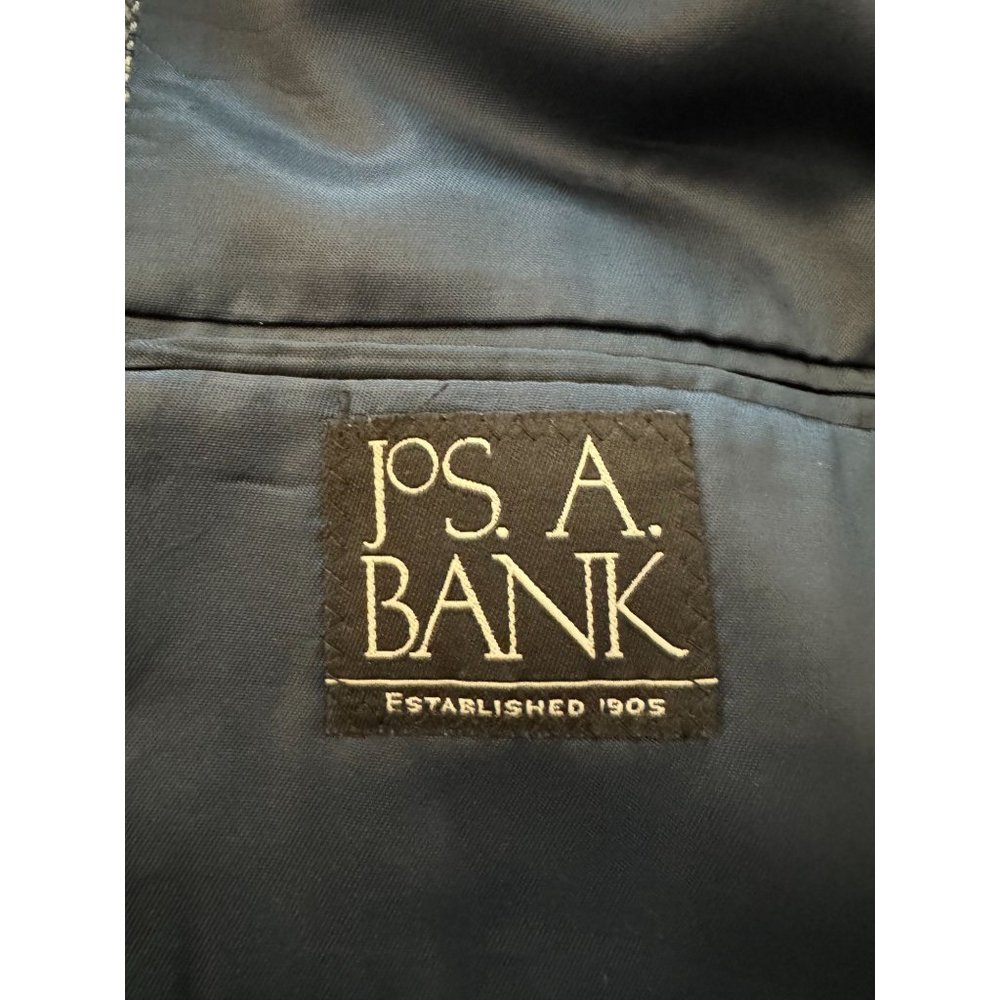 Jos‎ A Bank Silk Wool Sport Coat Mens 42L Herringbone Windowpane Jacket Blazer - Picture 4 of 16